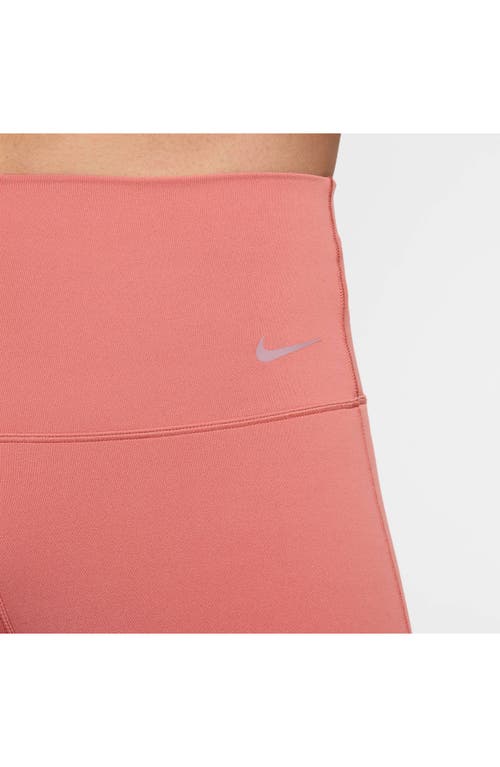 Shop Nike Dri-fit Flare Leggings In Canyon Pink/black