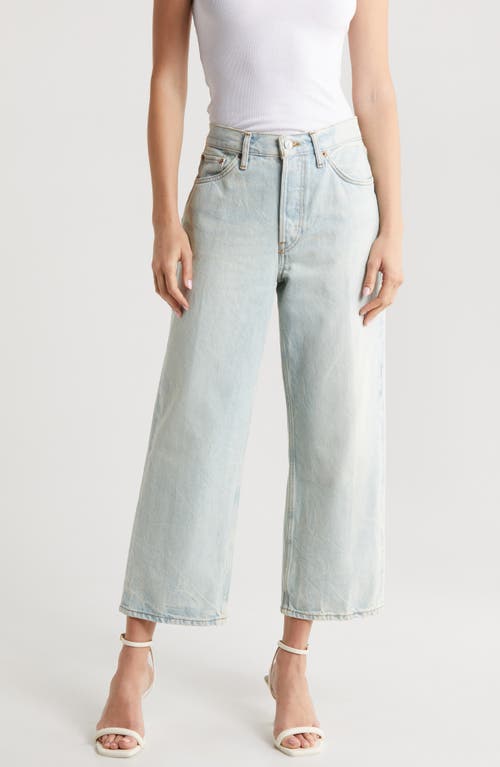 Re/Done Loose Crop Organic Cotton Jeans Ranch Water at Nordstrom,