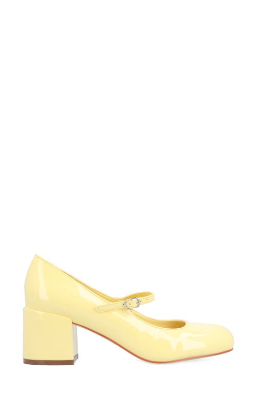 Shop Journee Collection Okenna Mary Jane Pump In Yellow