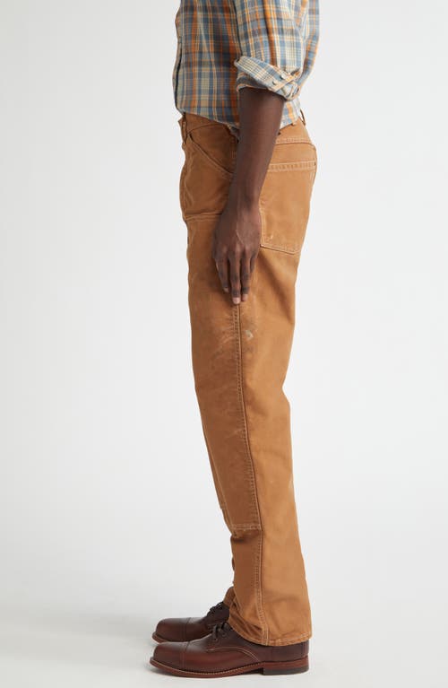 Double Rl Hamilton Distressed Carpenter Pants In Khaki