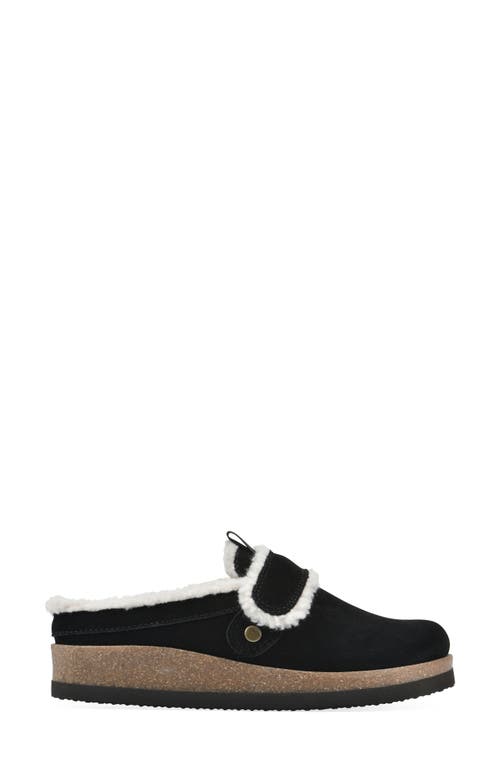 CLIFFS BY WHITE MOUNTAIN WHITE MOUNTAIN FOOTWEAR BAYLEN FAUX SHEARLING TRIM CLOG 