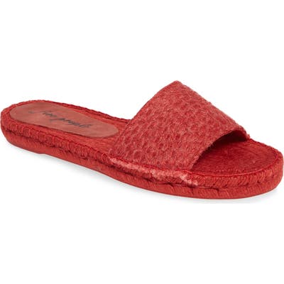 Free People Beach Front Espadrille Slide Sandal, Red