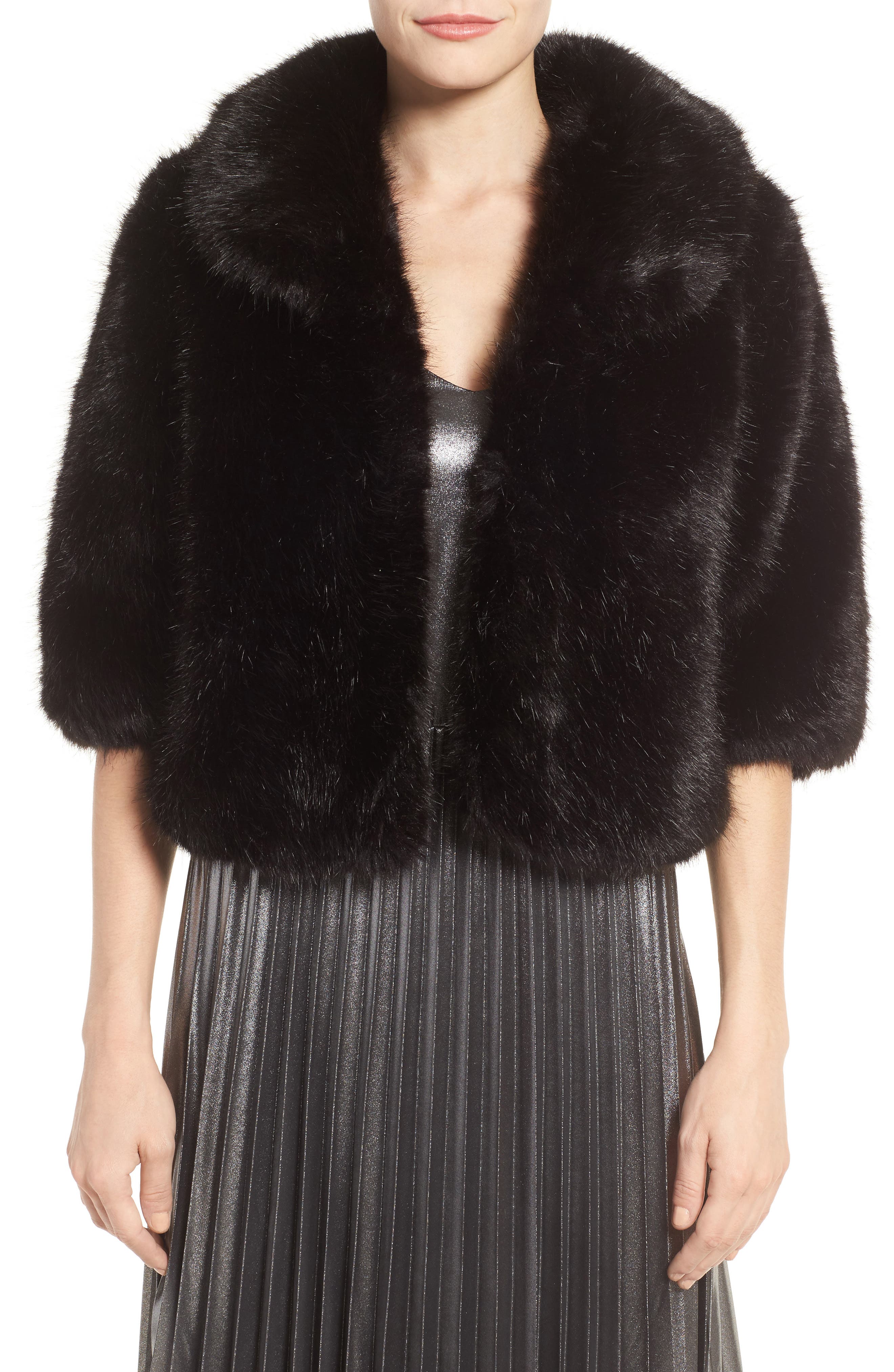 Glint Faux Fur Shrug Nordstrom
