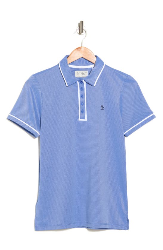 Original Penguin Performance Golf Polo In Blue Tattoo