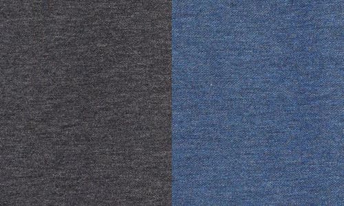 Johnston & Murphy Kids' Solid Reversible Quarter Zip Pullover In Charcoal/blue