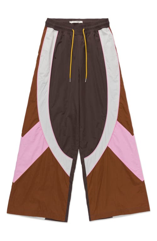 Honor The Gift Colorblock Wide Leg Drawstring Pants In Pink