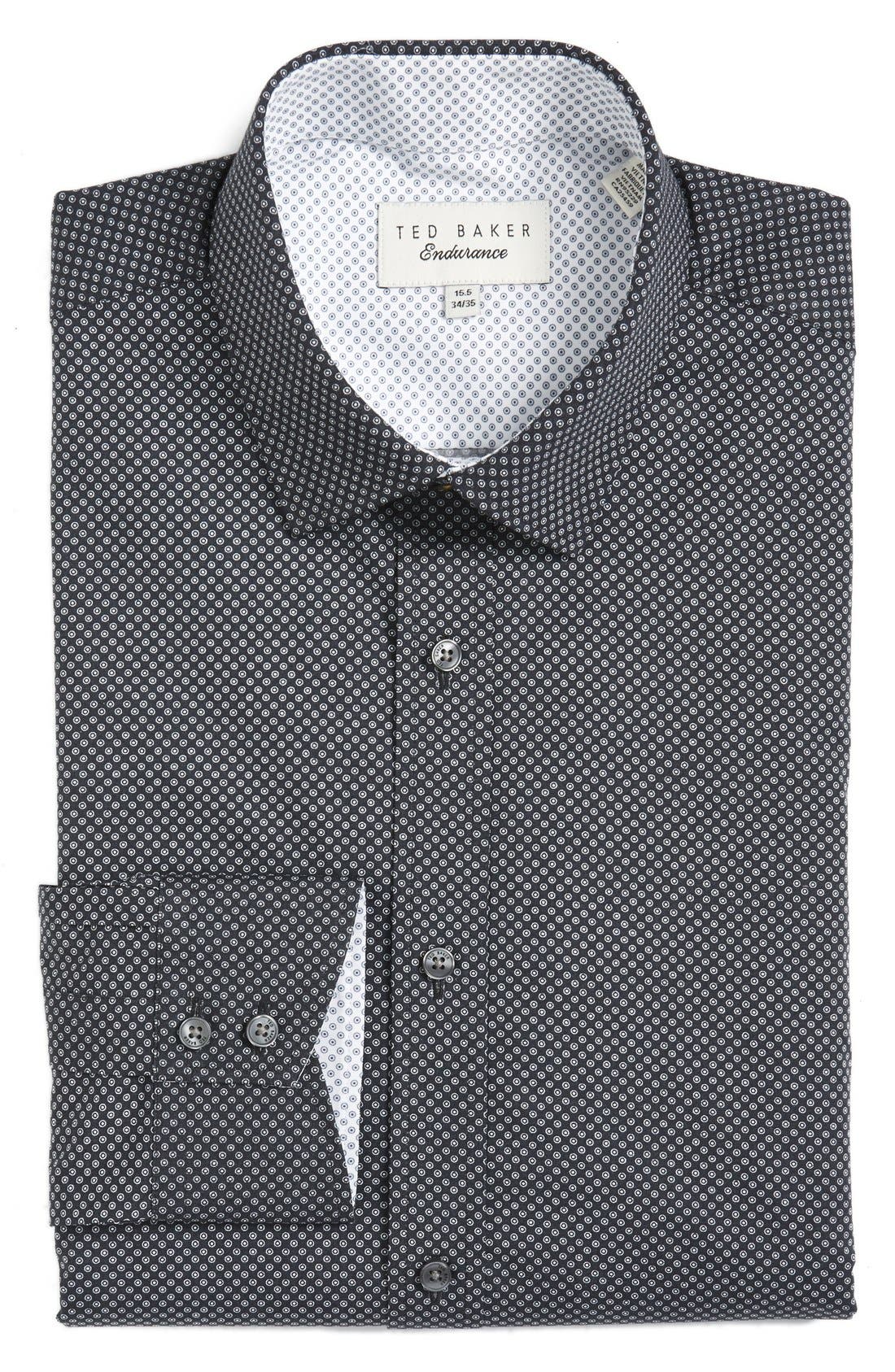 Ted Baker London Trim Fit Dot Dress Shirt Nordstrom