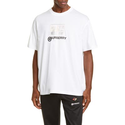 Burberry Adson Logo Crewneck T-Shirt, White