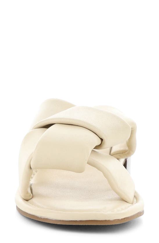 Bos. & Co. Knick Slide Sandal In Cream Nappa