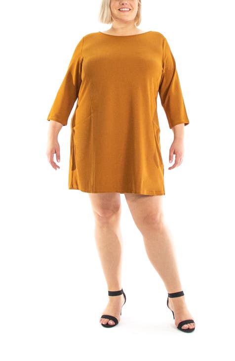 Brown dresses plus size