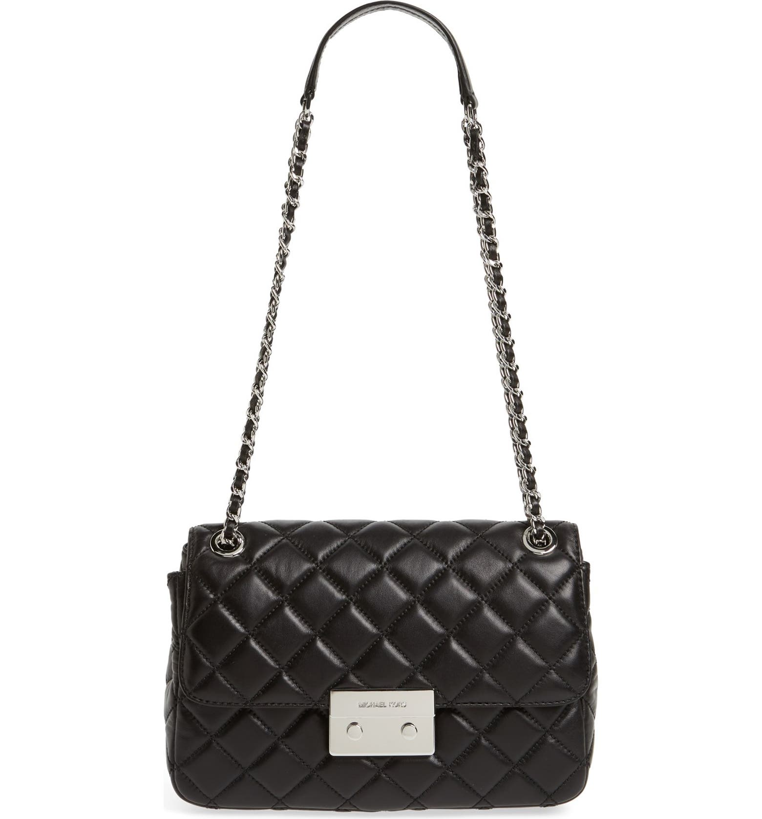 MICHAEL Michael Kors 'Large Sloan' Chain Quilted Leather Shoulder Bag ...