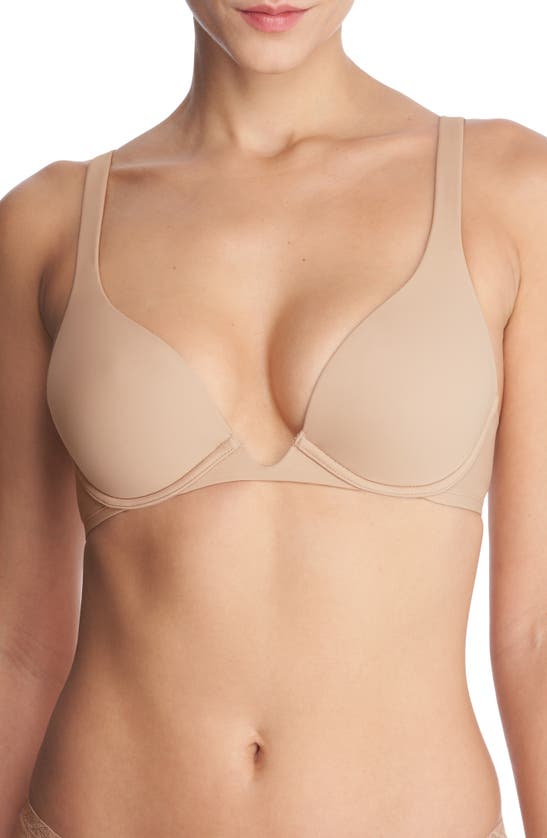 Shop Natori Verge Underwire Convertible Plunge Contour Bra In Cafe