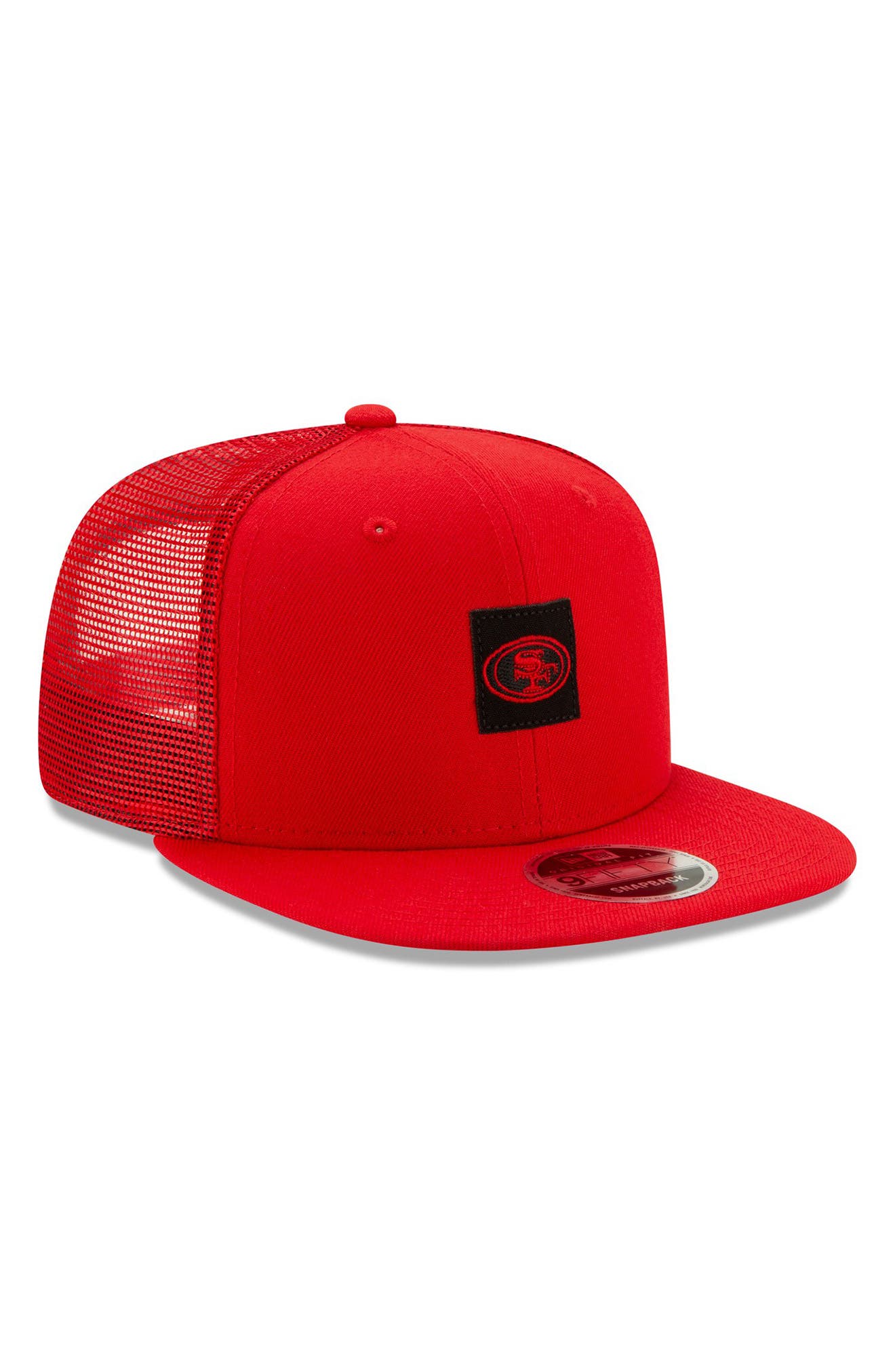 Men's New Era Scarlet San Francisco 49ers Shanahan Square Trucker