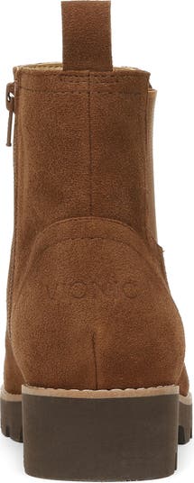 Vionic Water Repellent Side Zip Suede Ankle Boots - Brighton 