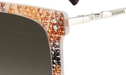 Missoni 60mm Gradient Square Sunglasses In Beige Pattern