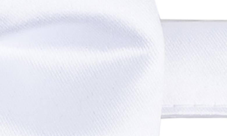 Shop Construct Solid Satin Pre-tied Bow Tie In White