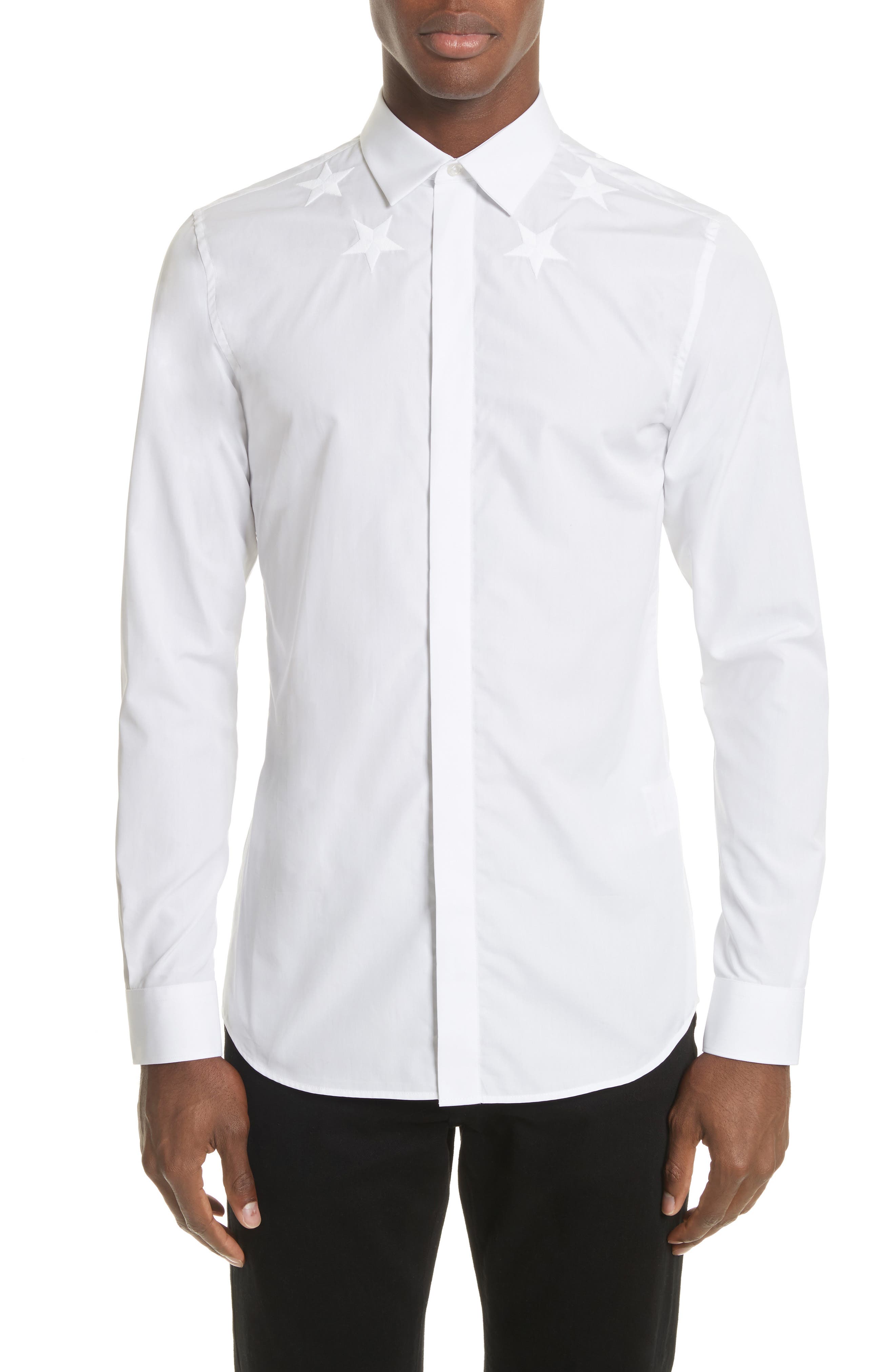 Givenchy Embroidered Star Dress Shirt 