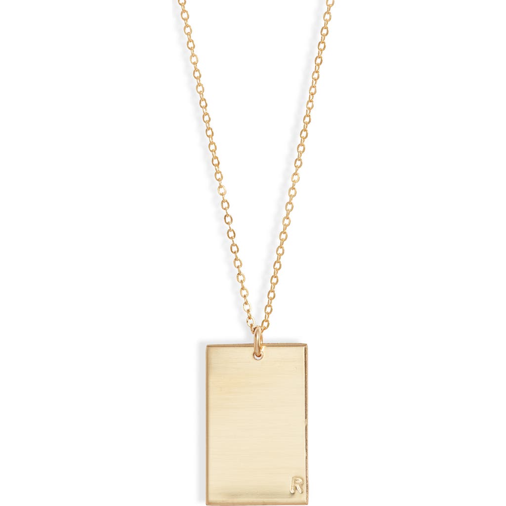 Set & Stones Goldie Initial Tag Pendant Necklace In Gold/r