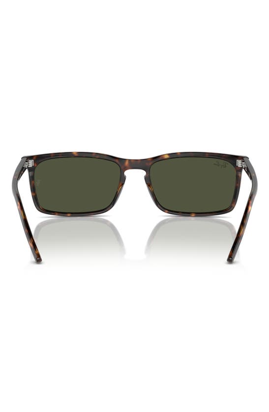 Ray Ban 59mm Rectangular Sunglasses In Havana
