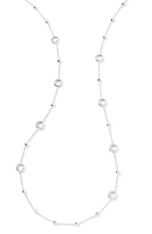 Ippolita Rock Candy - Mini Lollipop Long Necklace in Silver- Clear Quartz at Nordstrom, Size 38 In