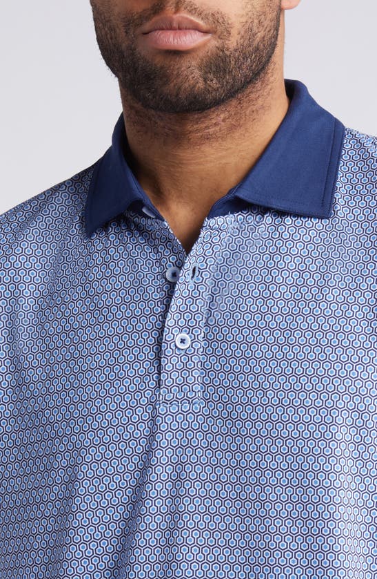 Shop Johnston & Murphy Xc4 Cool Degree Performance Polo In Blue
