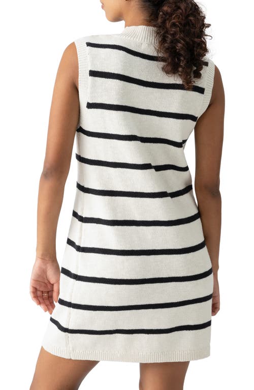 SANCTUARY SANCTUARY LIFE IS EASY STRIPE SLEEVELESS SWEATER MINIDRESS 