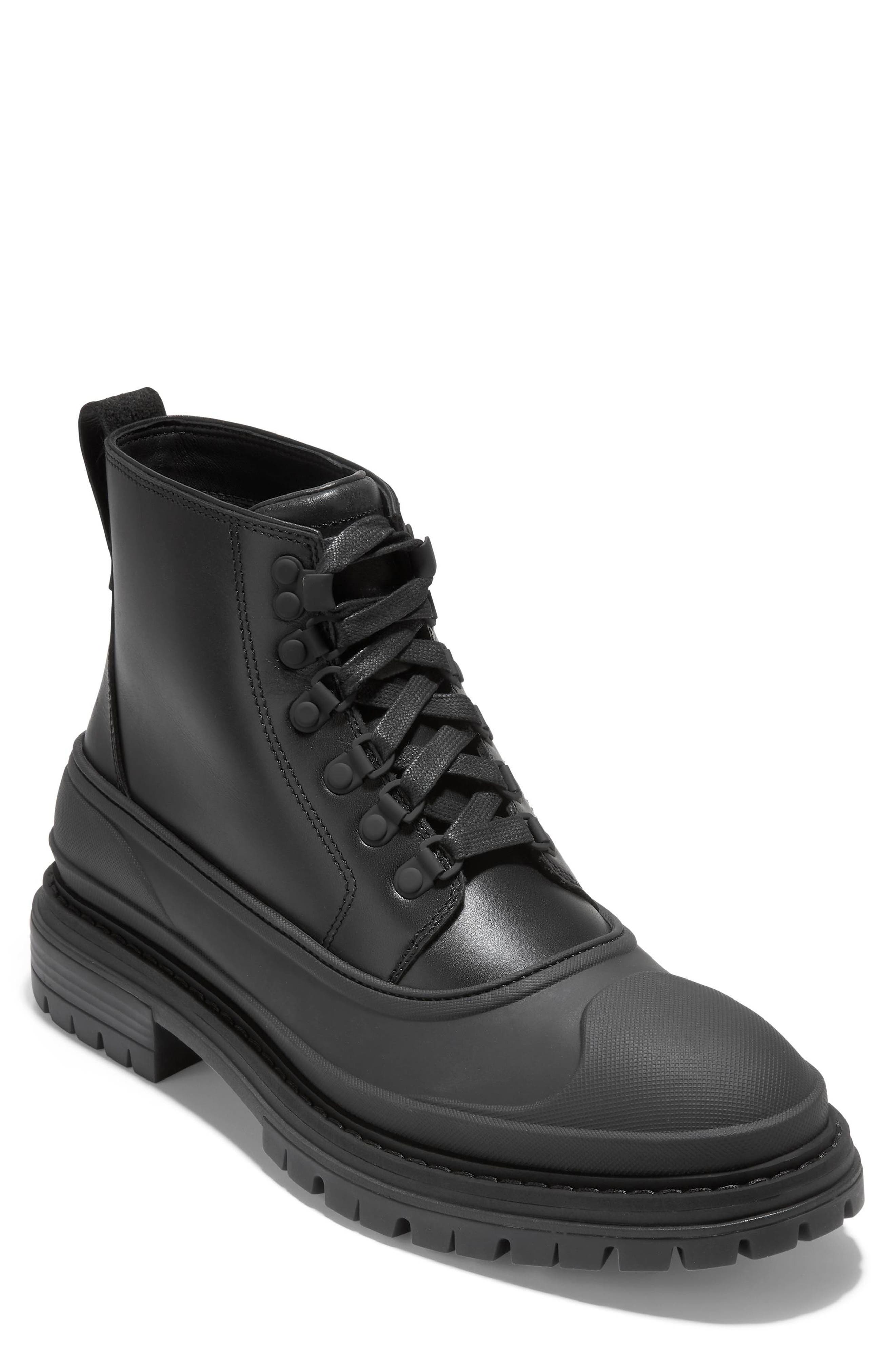 Cole Haan Stratton Shroud Waterproof Duck Boot in Black/Black Wp