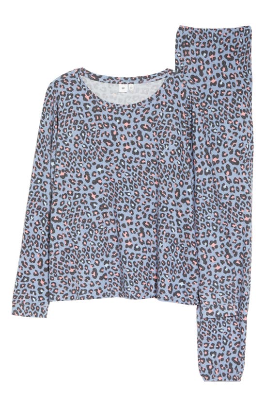 Bp. Comfy Pajamas In Blue Stonewash Color Leopard