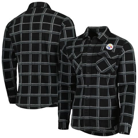 Green Bay Packers Antigua Industry Flannel Button-Up Shirt Jacket - Gray