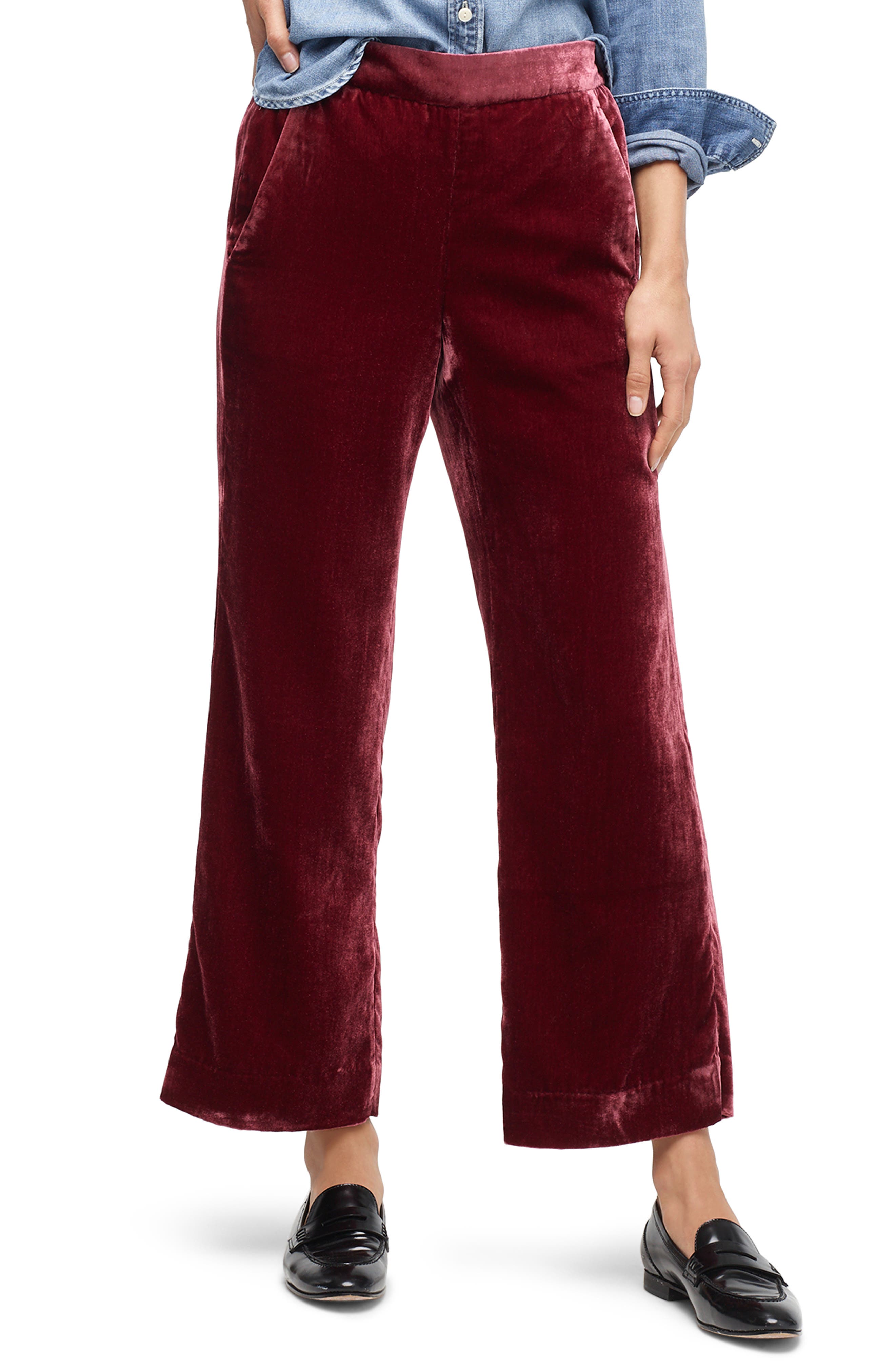 J.crew Peyton Velvet Pull-on Pants In 