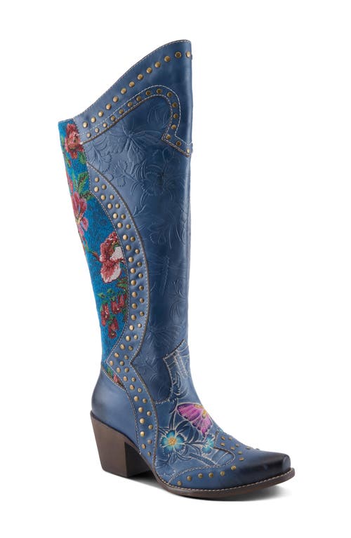 Shop L'artiste By Spring Step Mallorie Knee High Boot In Blue