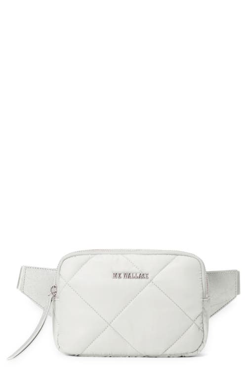 Madison Quilted Belt Bag in Frost