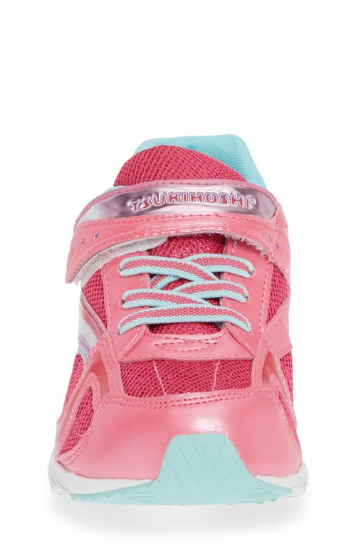 Shop Tsukihoshi Glitz Washable Sneaker In Hot Pink/mint