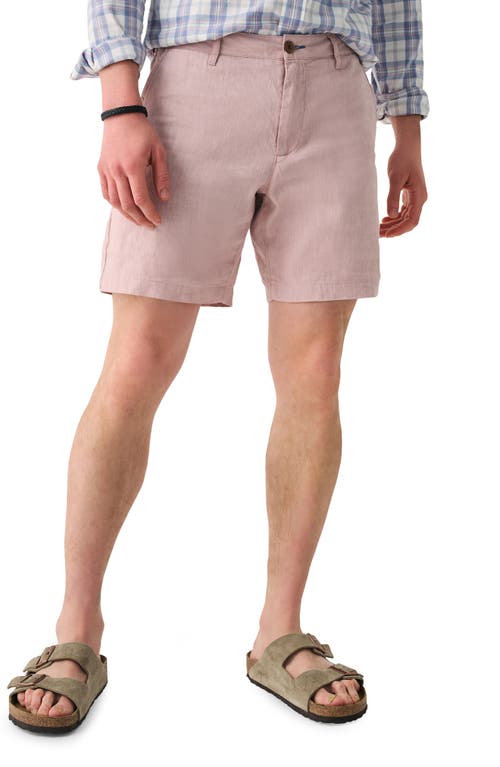 Tradewindes Linen Blend Chino Shorts in Maui Mauve