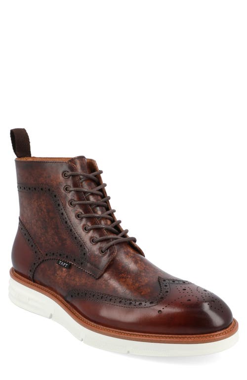 Leather Wingtip Boot in Espresso