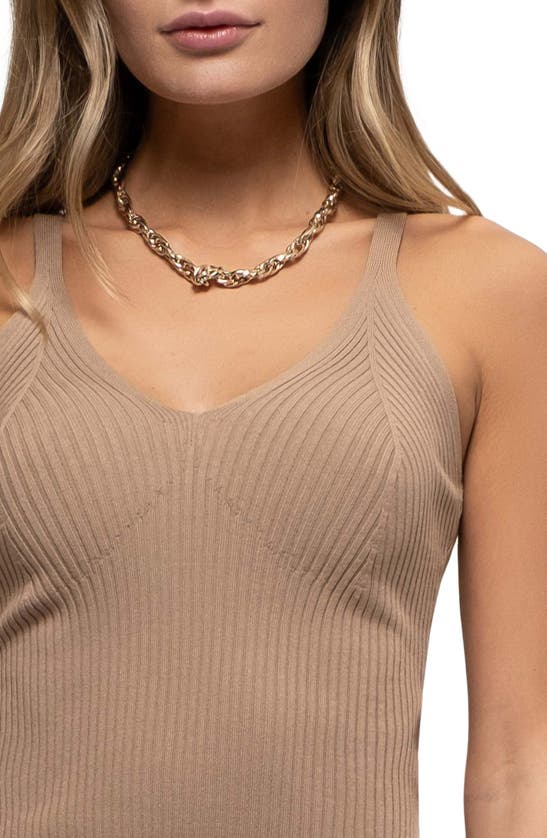 BLU PEPPER BLU PEPPER V-NECK RIBBED CROP TANK