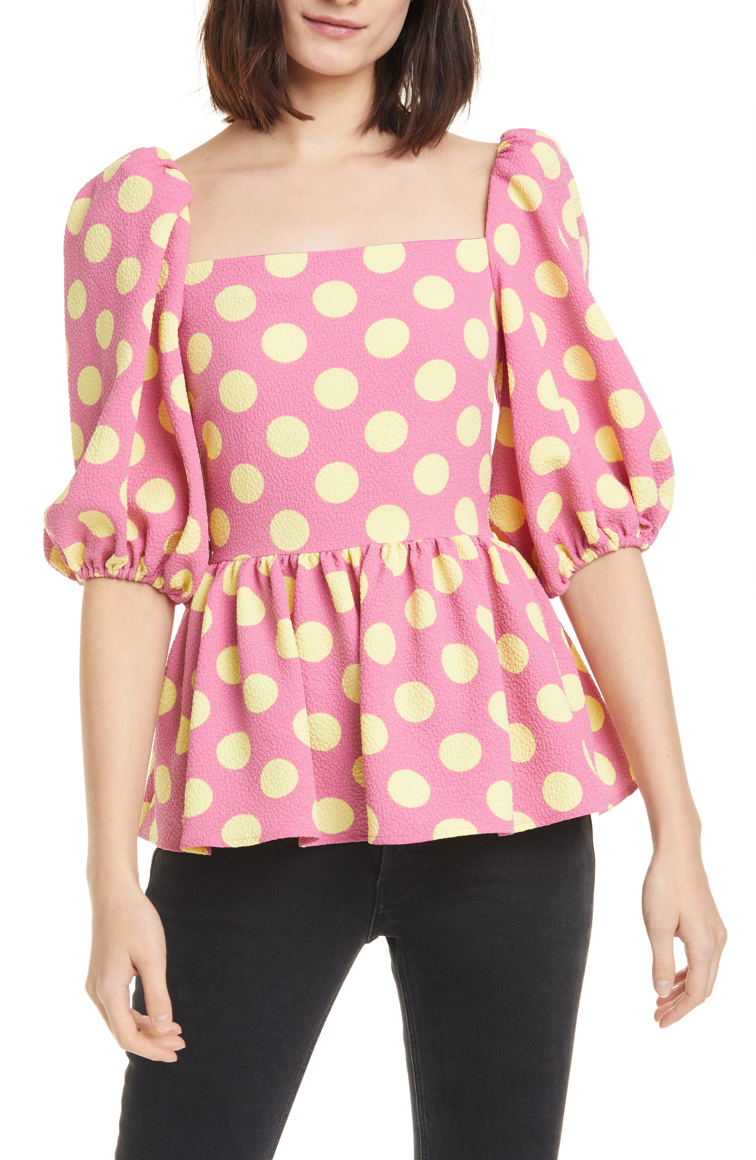 stine goya polka dot shirt