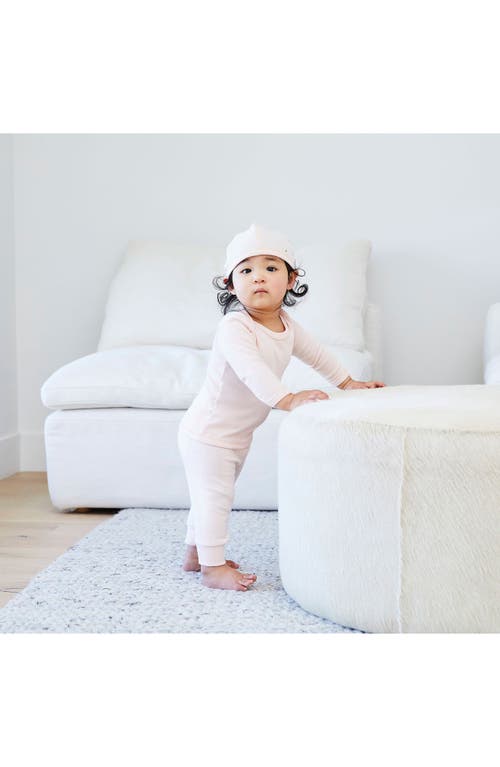 Paigelauren Unisex Ribbed Long Sleeve Tee, Leggings & Cap Set - Baby In Pink