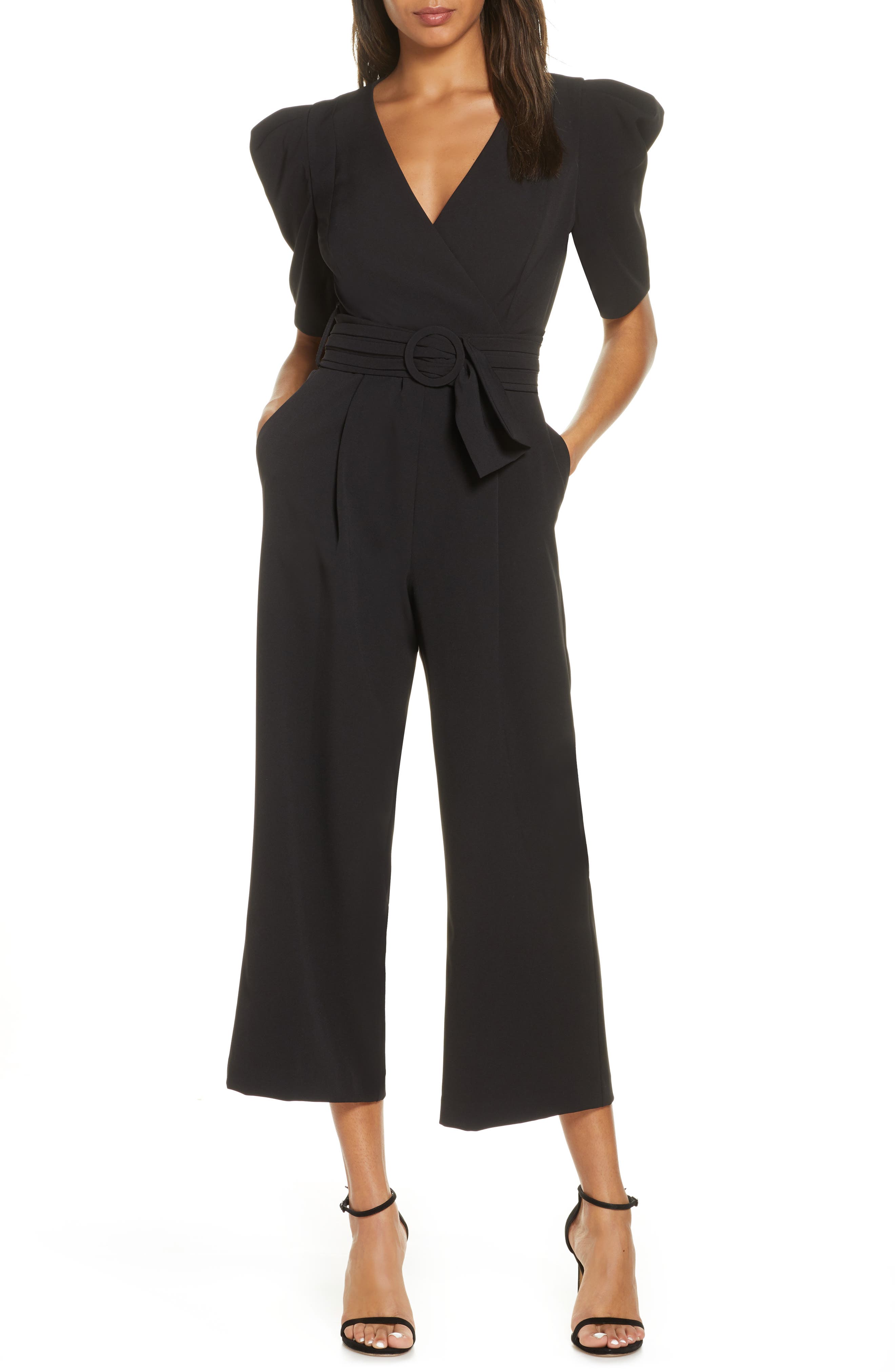 black halo black jumpsuit