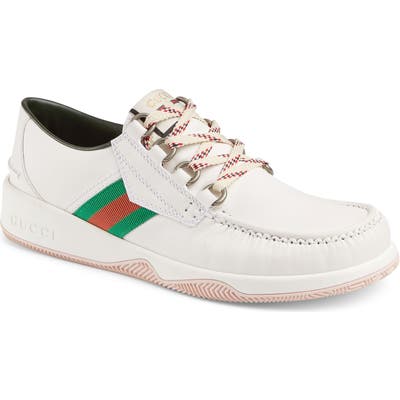 Gucci Boat Shoe, White
