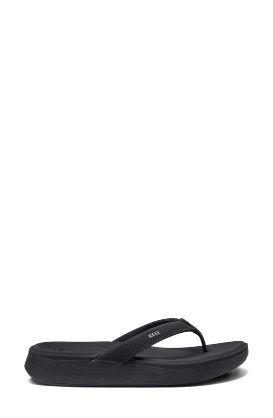 Reef Cushion Cloud Platform Flip Flop In Black | ModeSens