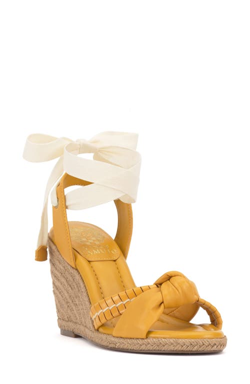 Vince Camuto Floriana Espadrille Wedge Sandal In Golden Sun/cream