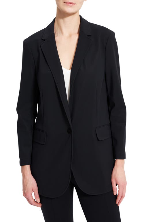 Theory Casual One-Button Blazer Black at Nordstrom,
