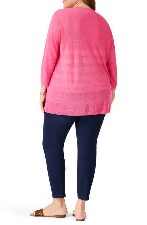 Shop Nic + Zoe Nic+zoe Featherweight Flyaway Cardigan In Wild Pink