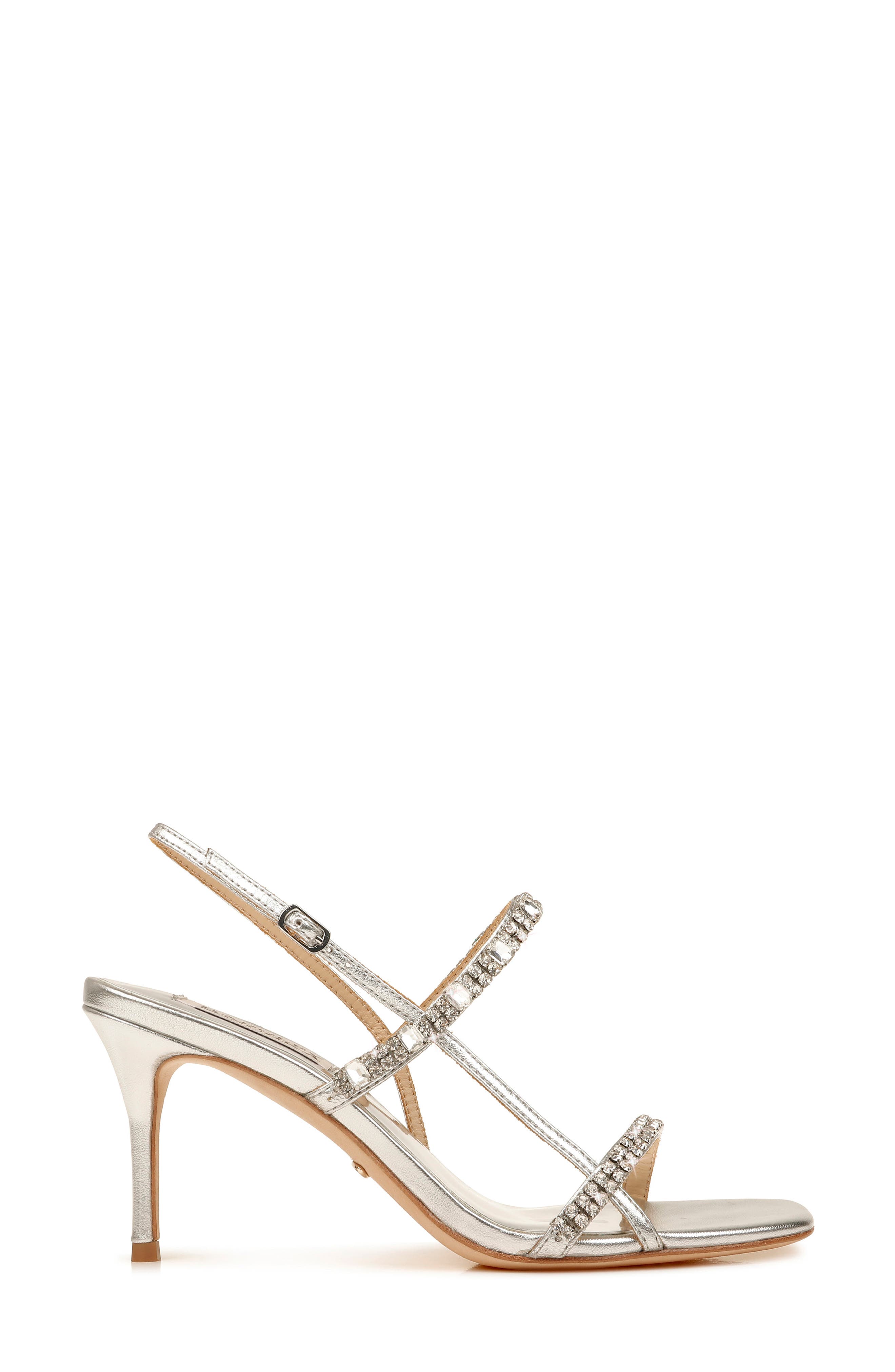 badgley mischka zane strappy satin sandals