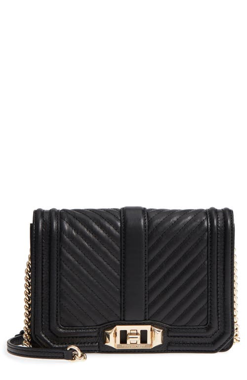 Rebecca Minkoff Small Love Leather Crossbody Bag in Black at Nordstrom