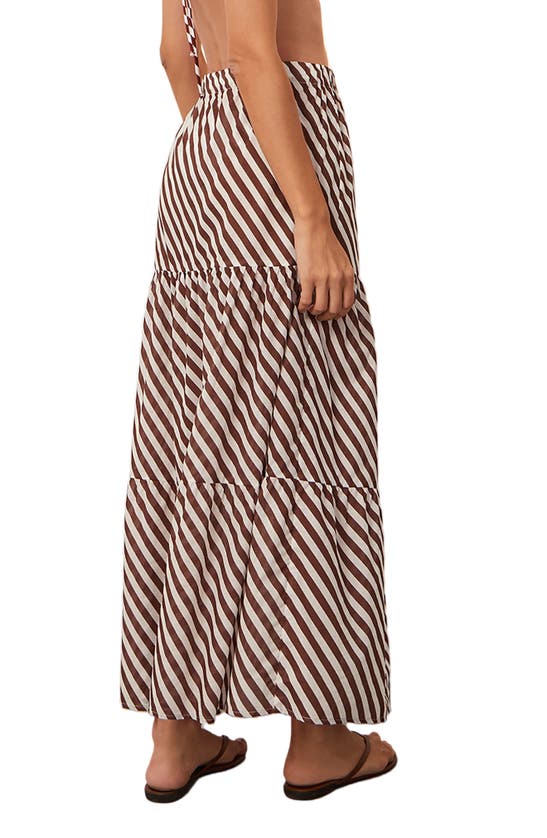 Shop Vix Swimwear Boardwalk Helen Maxi Cover-up Skirt In Brown Multi