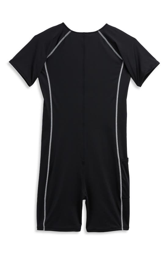 Shop Tomboyx 6-inch One-piece Rashguard Swimsuit In Black Novelty