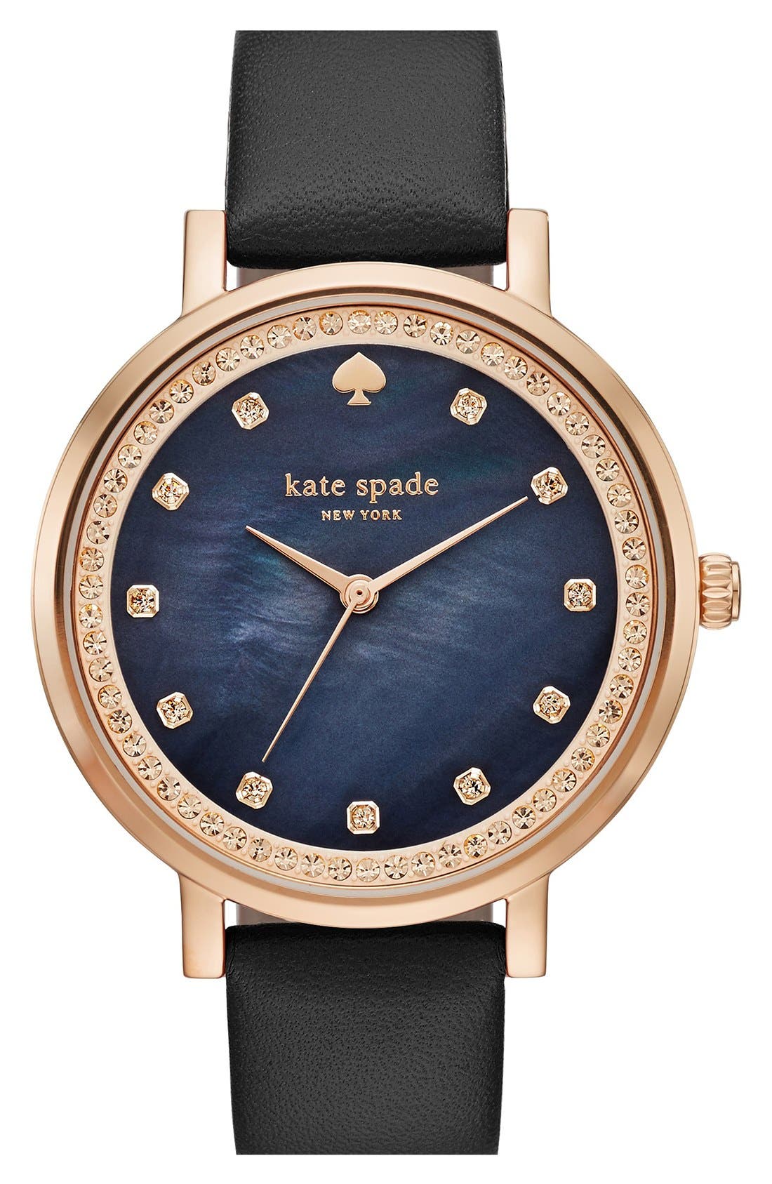 kate spade new york 'monterey' leather strap watch, 35mm Nordstrom