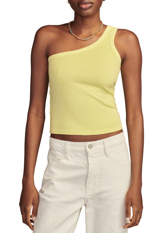 Lucky Brand One-shoulder Rib Tank In Yellow
